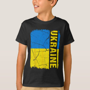 Vintage Ukrainian Flag Ukraine Pride Roots Heritag T-Shirt