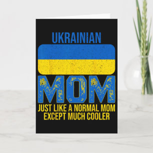 Vintage Ukrainian Mom Ukraine Flag Design Mother's Card