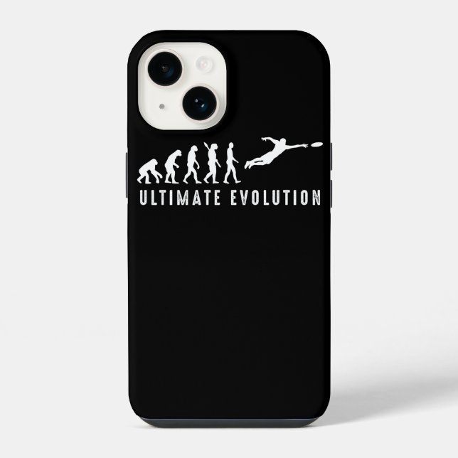 Vintage Ultimate Frisbee Sport Evolution iPhone Case (Back)