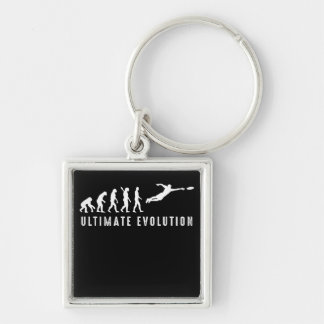 Vintage Ultimate Frisbee Sport Evolution Key Ring