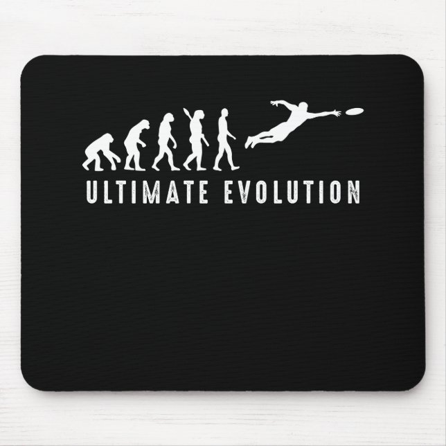 Vintage Ultimate Frisbee Sport Evolution Mouse Mat (Front)