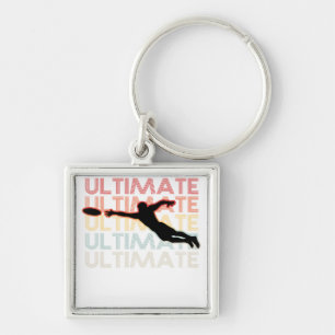 Vintage Ultimate Frisbee Sport Retro Key Ring