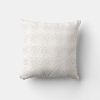 Vintage umbrella pattern - Coral Cushion