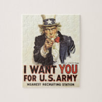 Vintage Uncle Sam I Want You WWI Propaganda USA