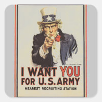 Vintage Uncle Sam I Want You WWI Propaganda USA