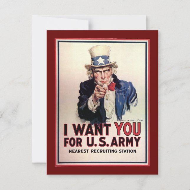 Vintage Uncle Sam Invitations (Front)