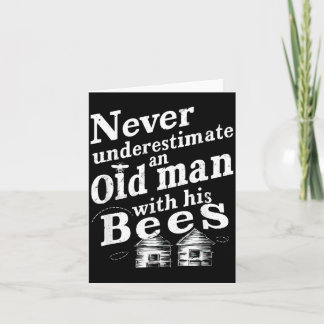 Vintage Underestimate An Old Man Beekeeper Hive Card