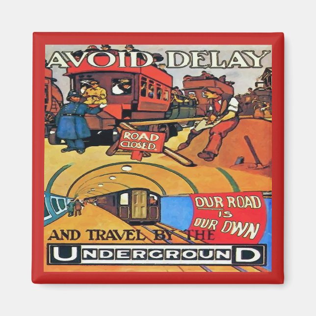 Vintage Underground Public Transit- Magnet (Front)