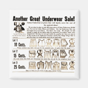 Vintage Underwear Sale Magnet