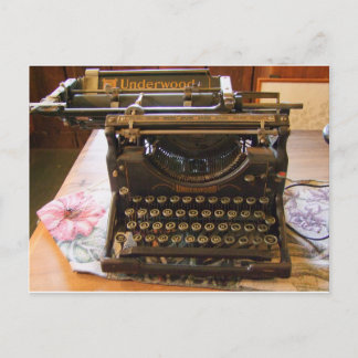 Vintage Underwood Typewriter Postcard