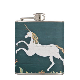 Vintage unicorn hip flask