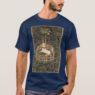 Vintage Unicorn In Captivity Mediaeval Tapestry T-Shirt