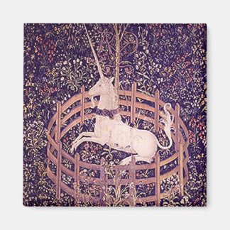 Vintage Unicorn In Captivity Tapestry Magnet