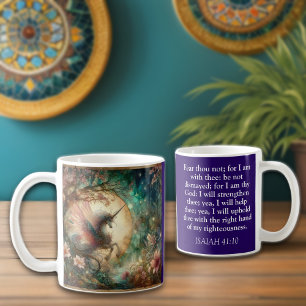 Vintage Unicorn Isaiah 41:10 Scripture Christian  Coffee Mug
