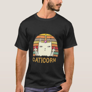 Vintage Unicorn Kitty Rainbow Cat Kittycorn Unicor T-Shirt