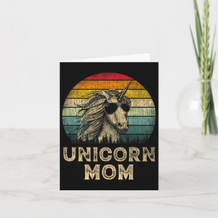 Vintage Unicorn Mum Unicorn Lovers Mummy Mother's Card