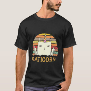 Vintage Unicorn Rainbow Cat corn Unicorn T-Shirt