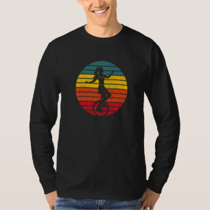 Vintage Unicycle Single Wheel Acrobats Monocycle U T-Shirt