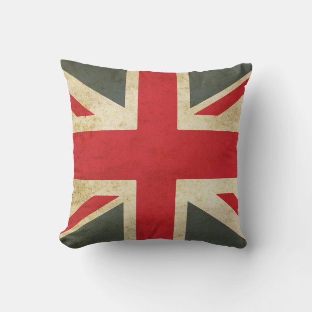 Vintage Union Jack British Flag Cushion (Front)