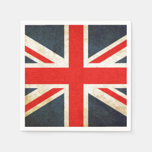Vintage Union Jack British Flag Paper Napkin