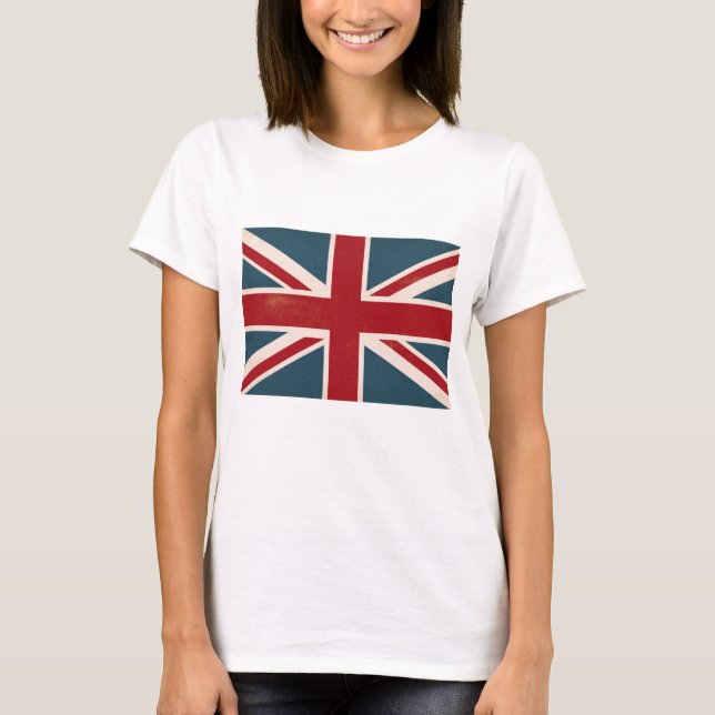VINTAGE UNION JACK BRITISH FLAG T-SHIRT (Front)