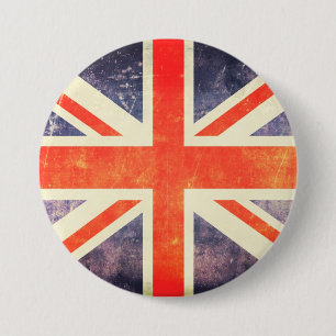 Vintage Union Jack flag 7.5 Cm Round Badge