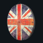 Vintage Union Jack flag Dartboard<br><div class="desc">Hello this design represents the famous flag union jack in a version vintage and used.</div>