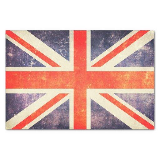 Image of Vintage Union Jack flag Tissue Paper