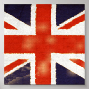 Vintage Union Jack Matte Print on Canvas