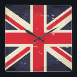 Vintage Union Jack Wall Clock<br><div class="desc">Vintage style Union Jack wall clock. More products with the same design available in my shop.</div>