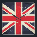 Vintage Union Jack Wall Clock<br><div class="desc">Vintage style Union Jack wall clock. More products with the same design available in my shop.</div>