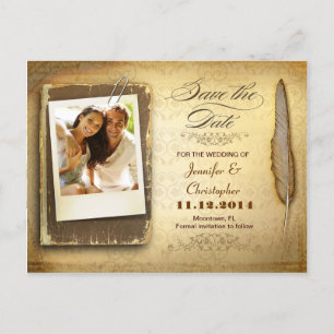 vintage unique save the date photo postcards cards
