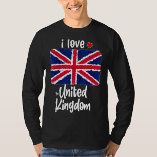 Vintage United Kingdom Flag For Men Women Kids Sup T-Shirt