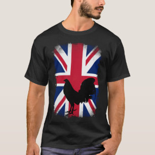 Vintage United Kingdom UK flag game fowl rooster g T-Shirt