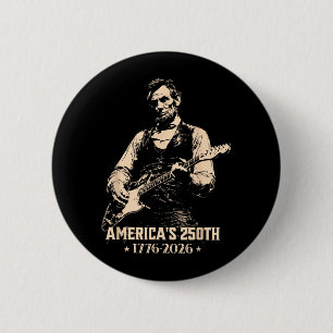 Vintage United States 250 Anniversary Abe Lincoln 6 Cm Round Badge