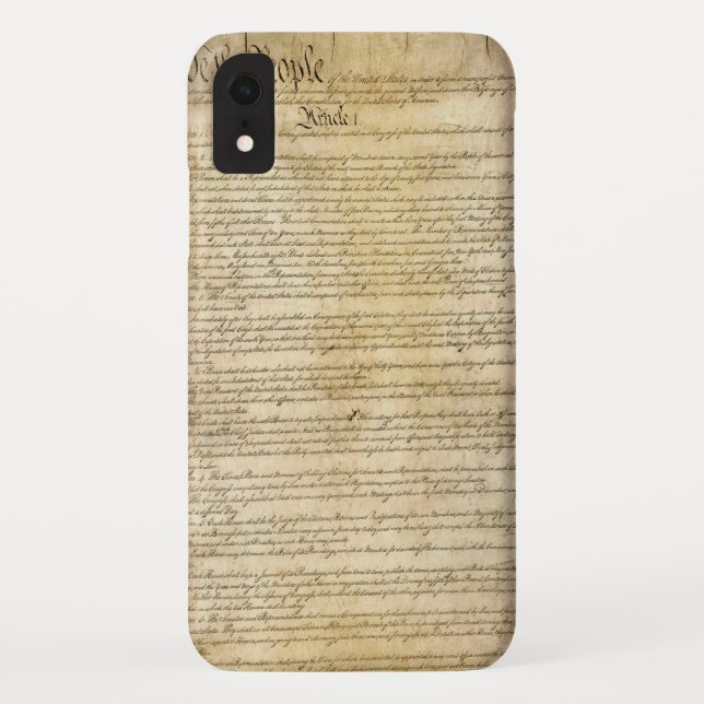 Vintage United States Constitution Case-Mate iPhone Case (Back)