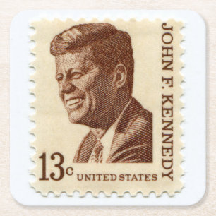 Vintage United States Postage Stamp Coaster Set