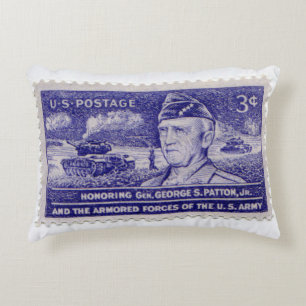 Vintage United States Postage Stamp Throw Pillow