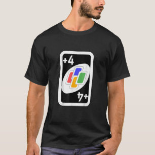 Vintage Uno Number 4 Cards Costume Halloween Match T-Shirt