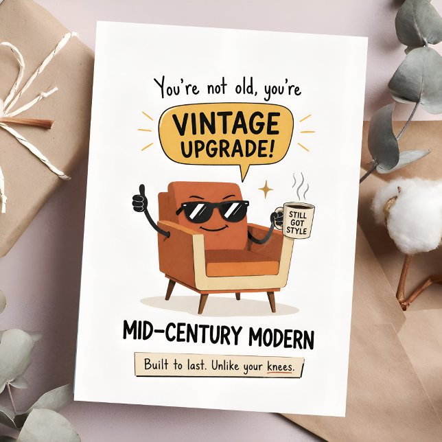 Vintage Upgrade Funny Birthday Card (Creator Uploaded)