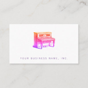 Vintage Upright Piano Business Card