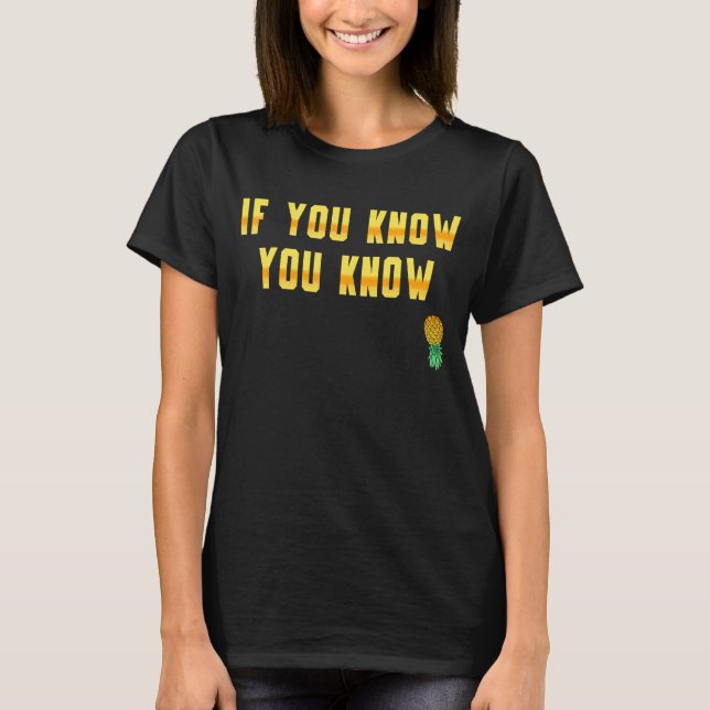 Vintage Upside Down Pineapple Subtle Swinger T-Shirt (Front)