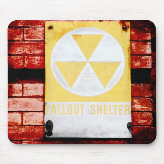 Vintage Urban Fallout Shelter Mouse Pad (Front)