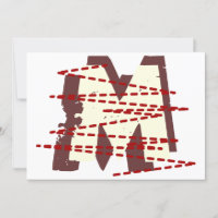 Vintage Urban Grunge Distressed Monogram Letter