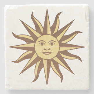 Vintage Uruguay Sun Stone Coaster