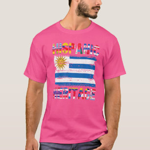 Vintage Uruguay Uruguayan Flag Pride Hispanic Heri T-Shirt