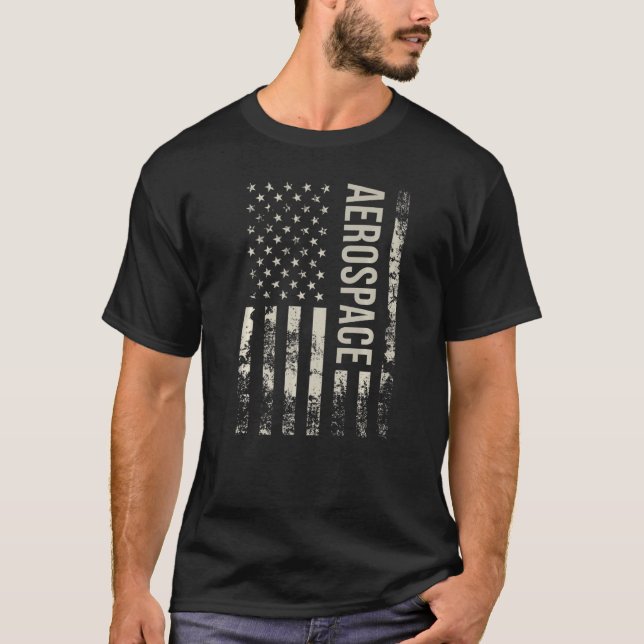 Vintage US American Flag Aerospace Premium T-Shirt (Front)