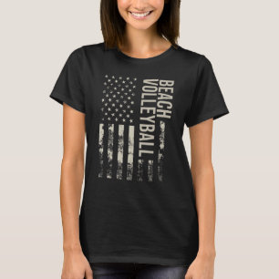 Vintage US American Flag Beach Volleyball T-Shirt