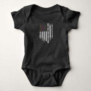 Vintage US American Flag Best Pool Billiard Snooke Baby Bodysuit