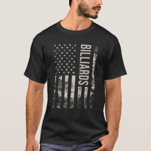 Vintage US American Flag Billiards T Shirt